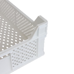 Gilac Finely Perforated Indented Crate with Handles 600 x 400 x 175 mm | Buy Online | Gilac&trade; | Fisher Scientific