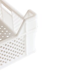Gilac Finely Perforated Indented Crate with Handles 600 x 400 x 150 mm | Buy Online | Gilac&trade; | Fisher Scientific