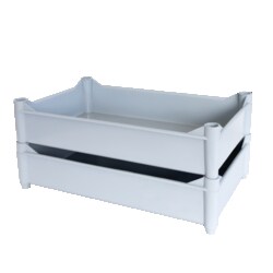 Gilac Stackable Pedestal Crate Gray | Buy Online | Gilac&trade; | Fisher Scientific