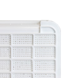 Gilac Finely Perforated Stackable Crate with Handles White | Buy Online | Gilac&trade; | Fisher Scientific