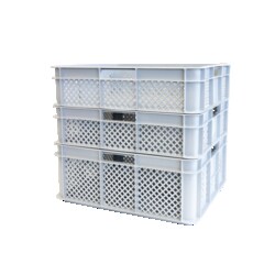 Gilac Perforerad stapelbar l da med handtag 400 x 350 x 160 mm | Buy Online | Gilac&trade; | Fisher Scientific