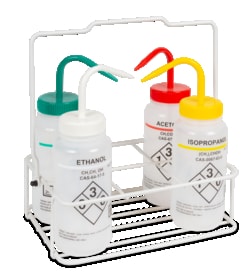 Fisherbrand™ Wire Rack Bottle Carrier, 6-Place, 80 mm, White