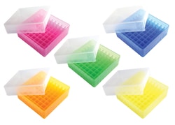 Fisherbrand 81 Well Tube Storage Box Assorted (Blue, Green, Orange, Pink, Yellow) | Buy Online | Fisher Scientific