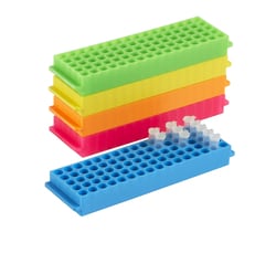 Fisherbrand 80 Well Microtube Rack Assorted (Blue, Green, Orange, Pink, Yellow) | Buy Online | Fisher Scientific
