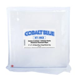High-Tech Conversions Cobalt Blue Sterile Cleanroom Wipes, Dry (Made in
