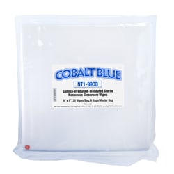 High-Tech Conversions Cobalt Blue Sterile Cleanroom Wipes, Dry (Made in