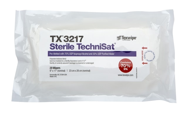 Texwipe&trade;&nbsp;Sterile TechniSat&trade; Presaturated Wipers