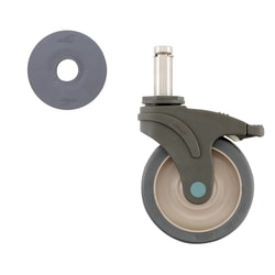 Metro™ 5 in. Polymer and Stainless Steel Total-guard Stem Casters for Super Erecta Industrial Wire Shelving Racks