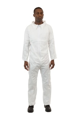 International Enviroguard™ White SMS Coveralls with Elastic Wrists and Open Ankles