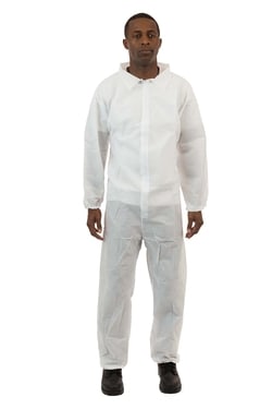 International Enviroguard™ White SMS Coveralls with Elastic Wrists and Ankles