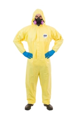 International Enviroguard™ ChemSplash 1 Chemical Splash Coveralls with Serged Seams, Attached Hood, Elastic Wrists and Ankles