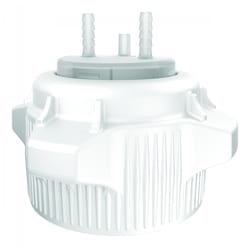 Justrite™ Polypropylene, Open Top Cap with Adapter, Two 1/4 in. Molded-In Hose Barbs and Vent, 83 mm