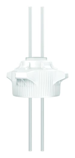 Justrite™ Polypropylene, Platinum-cured Silicone, Open Top Cap with Two 1/4 in. OD Tubes (37 in. Length), 120 mm