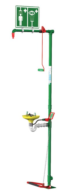 Justrite™ Floor Mounted Combination Shower