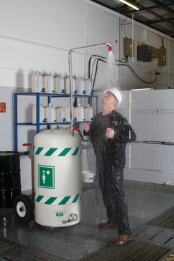 Hughes 79-Gallon Temperature Controlled Safety Shower and Eye/Face Wash