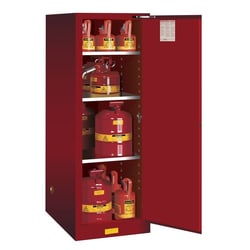 Justrite&trade;&nbsp;54 Gallon Sure-Grip&trade; EX Deep Slimline Flammable Safety Cabinet With Self-Closing Doors