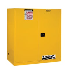 JUSTRITE&nbsp;Drum Storage Cabinets, 100 gal., Self-Close, with Drum Support
