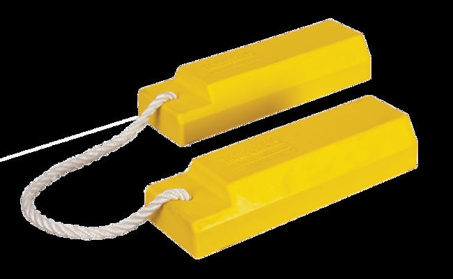 CHECKERS Aviation Wheel Chock with Rubber Base Yellow | Buy Online ...
