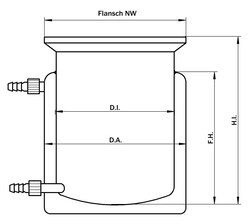 KGW-Isotherm Reaction Vessel with Thermal Jacket, GL8 Olive, Flat Bottom 250 mL | Buy Online | KGW-Isotherm | Fisher Scientific