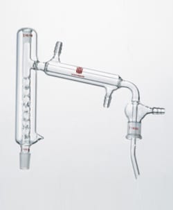 Synthware Jacketed Vigreux Distillation Head- Microscale Joint size: 14/20:Specialty