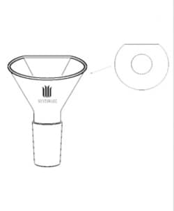 Synthware Powder Funnel with Flattened Side:Funnels:Filling Funnels