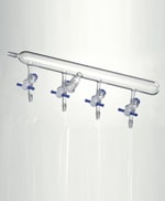 Synthware™ Argon/Nitrogen Gas Manifold with PTFE Stopcocks