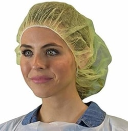 Keystone Safety Bouffant Caps, 24 in. Yellow | Buy Online | Keystone Safety | Fisher Scientific