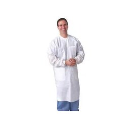 Keystone Safety&nbsp;White SMS Lab Coats, Snap Front, Elastic Wrists