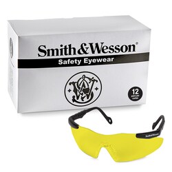 Ansell Smith Wesson Magnum 3G Safety Glasses Black Frame; Amber lens:Personal
