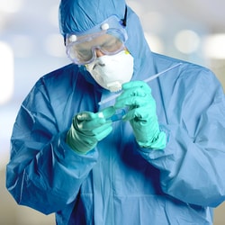 Ansell&nbsp;KleenGuard&trade; A20 Blue Coveralls, Attached Hood and Boots