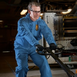 Ansell&nbsp;KleenGuard&trade; A20 Blue Coveralls, Attached Hood and Boots