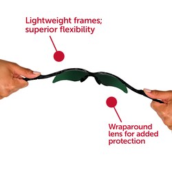 KleenGuard Nemesis Safety Glasses Frame Color: Black, Lens Tint: IR/UV