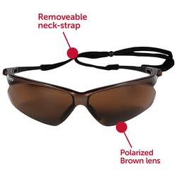 KleenGuard Nemesis Safety Glasses Frame Color: Brown, Lens Tint: Brown,