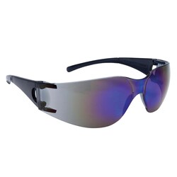 Ansell KleenGuard Element Safety Glasses Blue, mirror lens tint:Personal