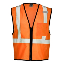 Kishigo Single Pocket Zipper Mesh Vest