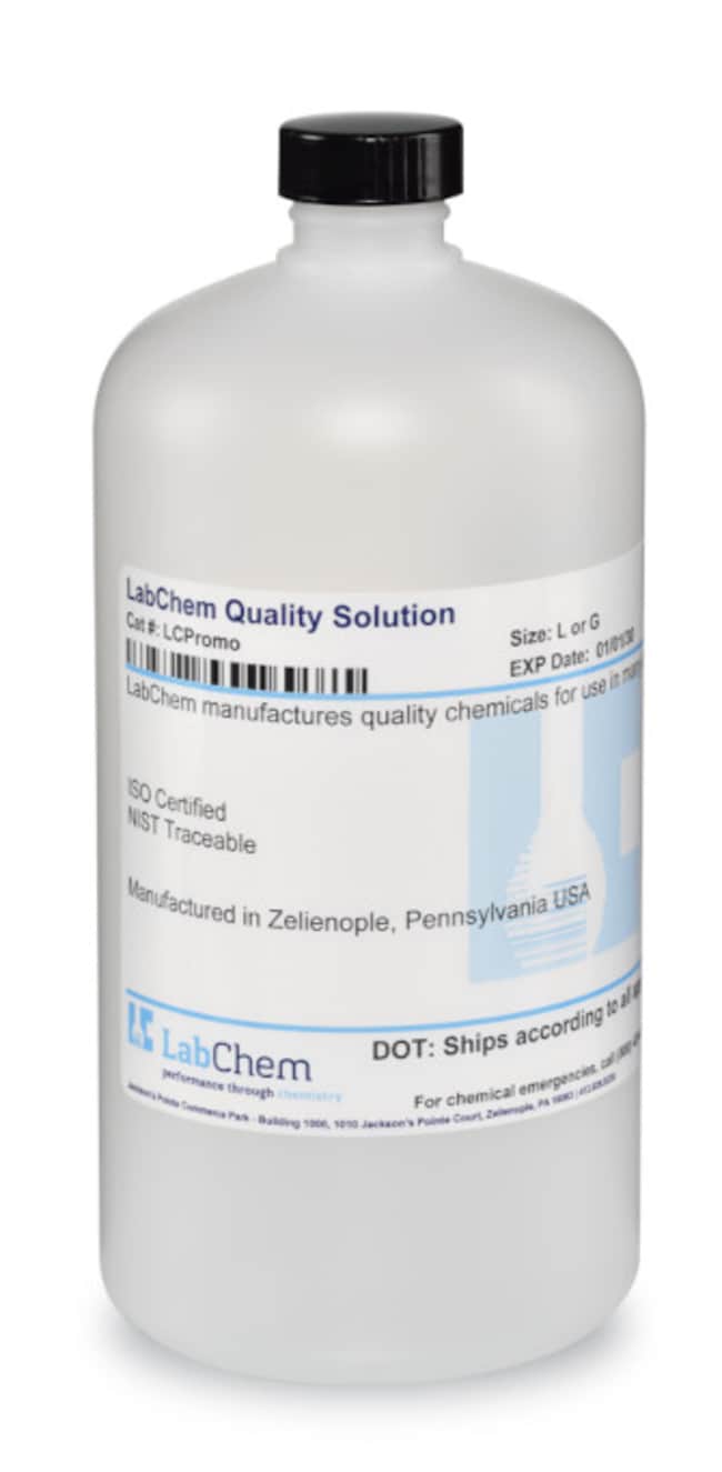 LabChem Chemical Solution, Buffer Solution, Color Coded Blue, Traceable