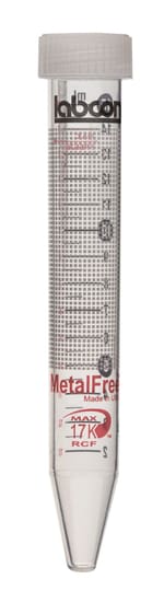 Labcon™ MetalFree™ 15 ml-Zentrifugenröhrchen mit flachen Verschlüssen