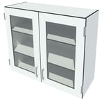 Fisherbrand™ Phenolic Wall Cabinet, 2 Framed Glass Doors