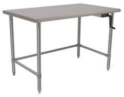 Fisherbrand Crank Adjustable Height Stainless Steel Table with Leveling Glides
