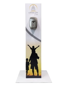 Lime Media 5 Gallon Hand Sanitizer Floor Stand with Stainless Steel Touchless