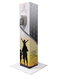 Lime Media 5 Gallon Hand Sanitizer Floor Stand with Stainless Steel Touchless