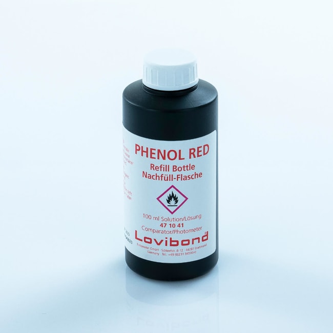 Lovibond™ Tintometer™ Phenol Red Solution, Refil Bottle, 100mL Phenol