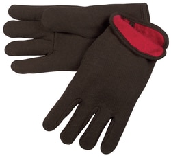 MCR Safety&nbsp;Cotton/Polyester Work Gloves with Red Fleece Lining