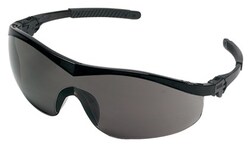 MCR Safety Crews Storm Safety Glasses Lens tint: gray; Frame color: black:Personal