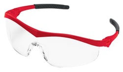 MCR Safety Crews Storm Safety Glasses Lens tint: clear; Frame color: red:Personal