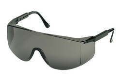 MCR Safety Crews Tacoma Safety Glasses Frame: black; Lens: gray, with scratch-resistant