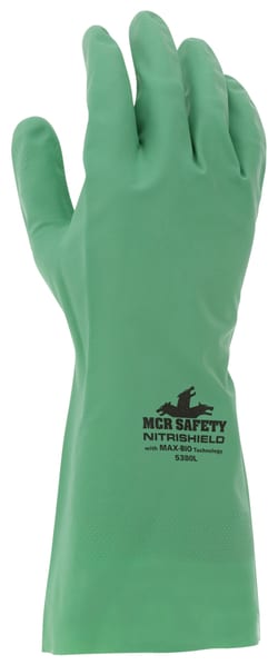 MCR Safety™ NitriShield™ Gloves - Biodegradable Unlined Nitrile - 12 inch, 8 Mil