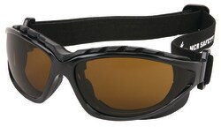 MCR Safety Reaper 3 -Black Frame, MAX6 Lens, Closed Cell Foam Gasket; vented eyewear; seals out debris; Brown | Buy Online | MCR Safety | Fisher Scientific