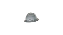 MSA V-Gard Slotted Full-Brim Hats w/Staz-On suspension; Gray (navy):Personal