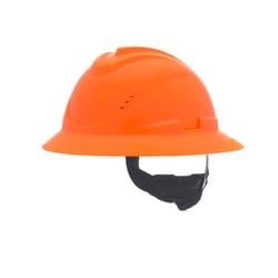 MSA V-Gard C1 Full Brim Fas-Trac III Vented Hard Hat:Personal Protective